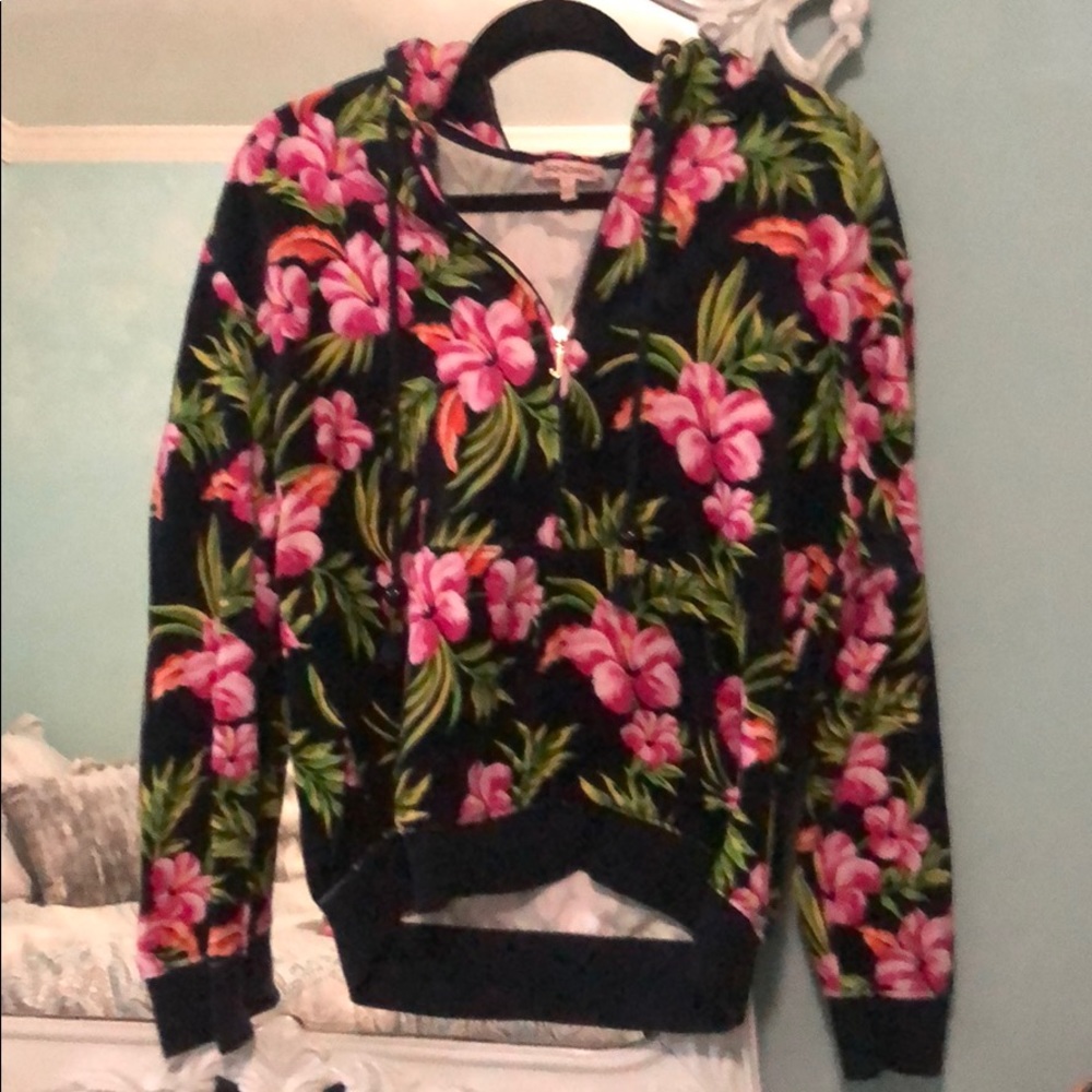 Juicy Couture velour zip up hoodie